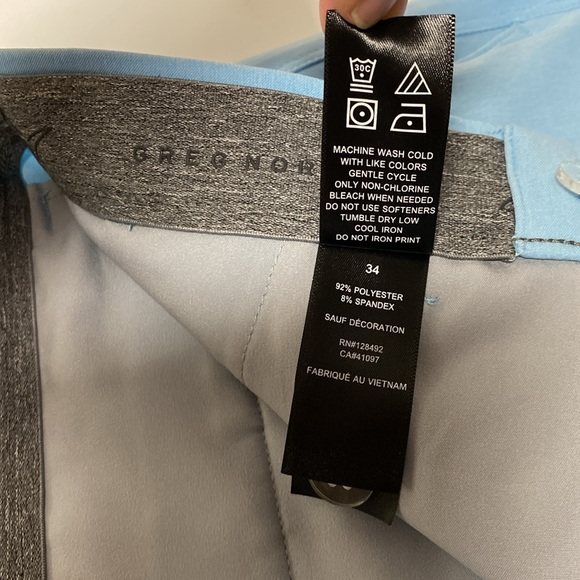 Greg Norman Golf Shorts Sz 34 Light Blue - Picture 9 of 13